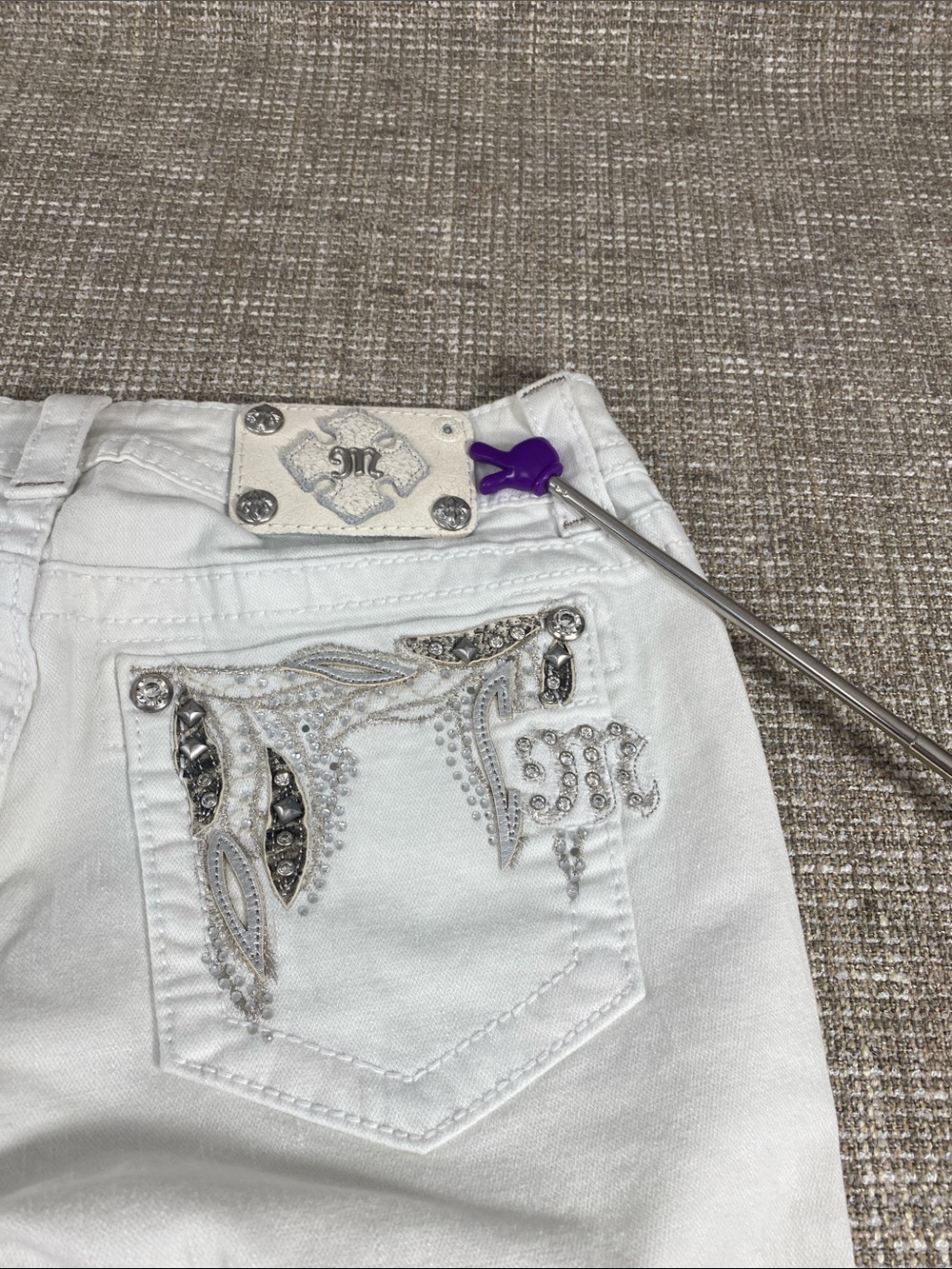 Miss Me White Boot Cut Jeans - Picture 12 of 16